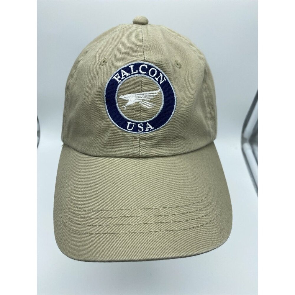 Falcon USA Tan Baseball Hat Cap Adjustable Strap-back
